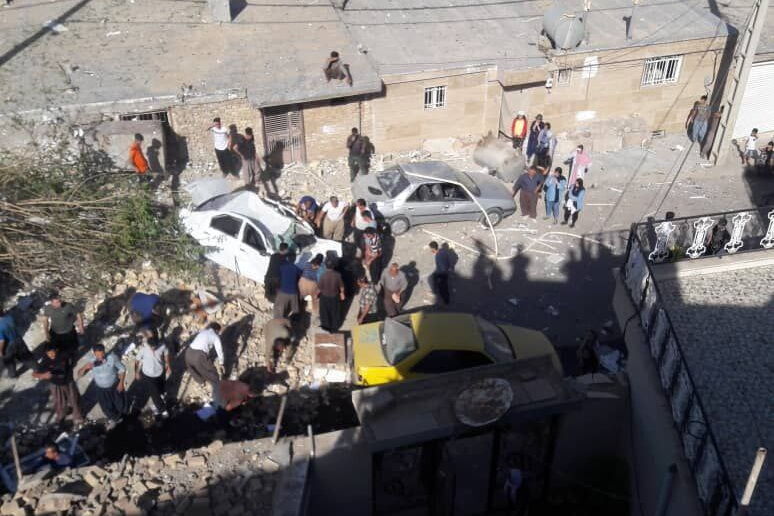 انفجار چند واحد مسکونی در پاوه